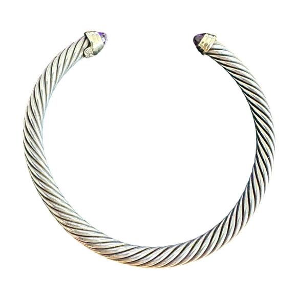 David Yurman Amethyst Classic Cable Cuff - Picture 10 of 12